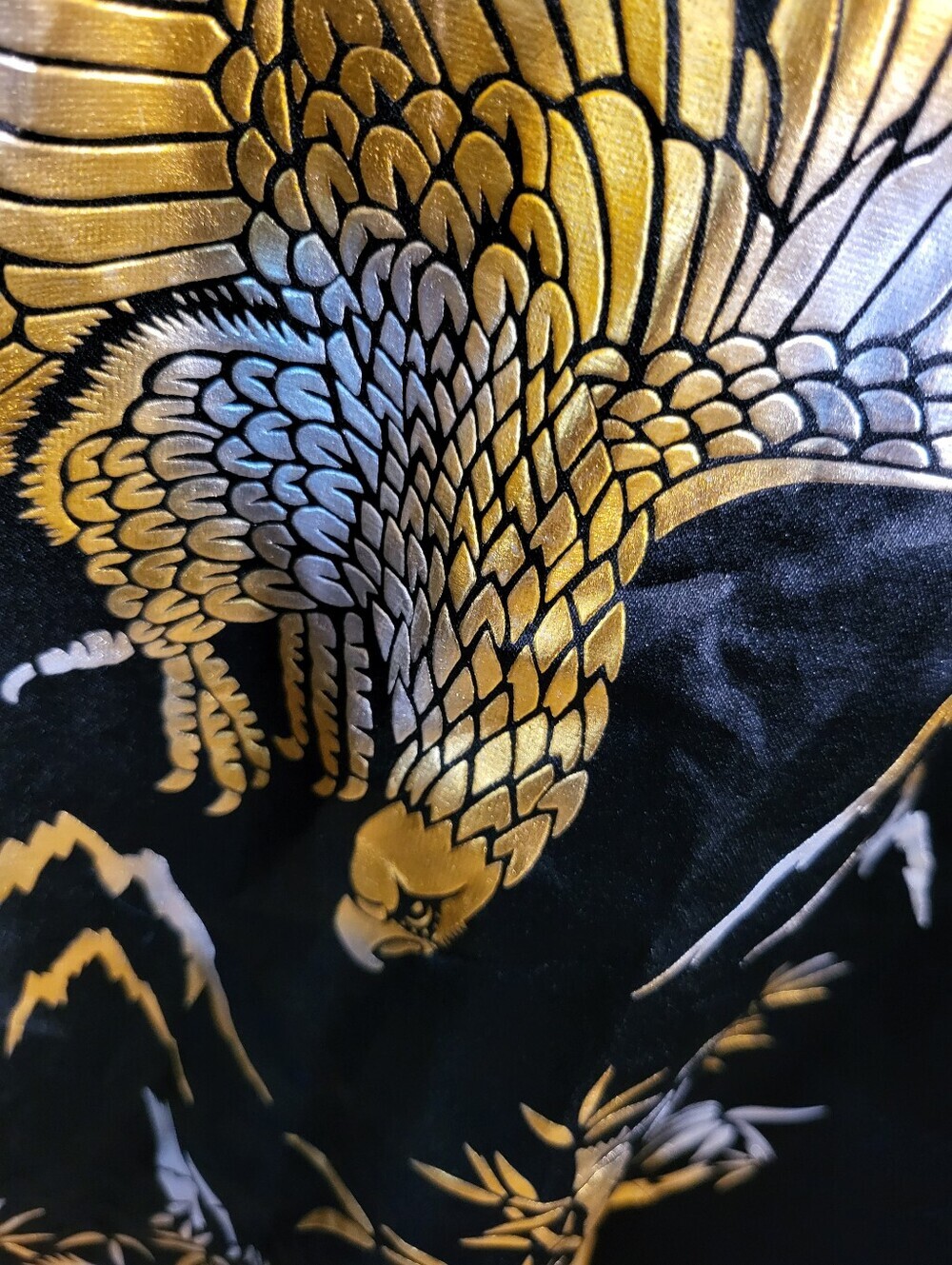 VINTAGE AUTHENTIC JOLI JAPANESE SATIN KIMONO SZ OS - Picture 5 of 6